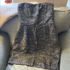 GAP Gray Strapless Sheath Cocktail Dress